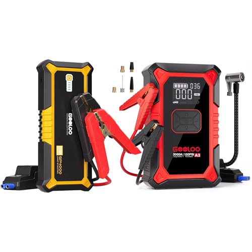 GOOLOO A3 Jump Starter with Air Compressor& GOOLOO GP4000 Jump Starter