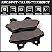 LOCOPOW Brake Pads Front and Rear for Road King, Dyna 2000-2007,Compatible with Harley Davidson Road Glide, Electra Glide, Low Rider, Wide Glide, Super Glide, Sportster XLH883R