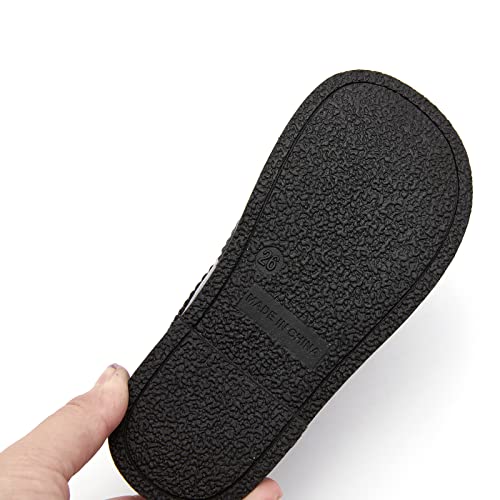 Lennuoma Boy's Girl's Classic Black Matte Lace-Up School Formal Oxford Comfort Dress Shoes Flats (Toddler/Little Kid) (24, Black, Numeric_7) #TOP7