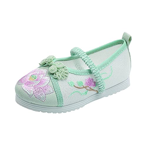Huicai Hanfu Bestickte Schuhe für Mädchen Mädchenschuhe alte Peking-Kinderstoffschuhe im Chinesischen Stil Sandalen Tanzschuhe Bestickte Schuhe Cover