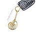 Betterdecor Feng Shui Golden Ammonite Shell Amulet Key Chain Key Ring