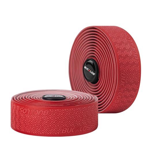BUCKLOS Bike Handlebar Tape for Road Bike, Bicycle 3mm Thick EVA Padded Bar Tape,PU Handle bar Grip Wrap for Gravel Bike Cycling