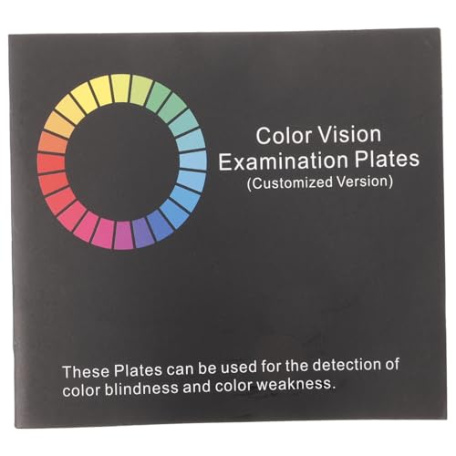 MUCKLILY Testing Book Comprehensive Vision Test Chart for Color Deficiency Assessment Eye Exam Book with Color Plates for Self Evaluation and Diagnosis