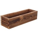 Tofficu Wetterfester Blumenkasten 30X9,5X7Cm Rustikaler Pflanztrog für Balkon und Terrasse Geeignet für Gemüseanbau und Sukkulenten im Freien