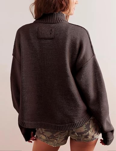 Image of hathne Cardigan Sweaters for Women Trendy Oversized Open Front Button Short Cardigan Jackets Fall Winter