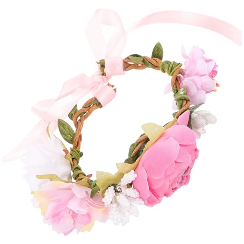 TOKIDNY Collar para Mascotas Flores Decorativas Reutilizable, Tamaño M, Color Rosa, para Gatos y Cachorros, Accesorio Floral Cómodo y Delicado para Uso Diario y Fiestas