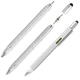 Shulaner 6 in 1 Tech Tool Ballpoint Pen with Ruler, Levelgauge, Ballpoint Pen, Stylus and 2 Screw Dr