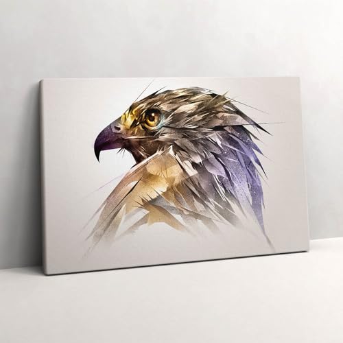Peinture murale oiseau prédateur royal Wallfluent 60x40cm pour habiller un mur vide de salon
