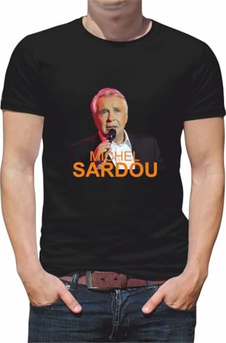 Photo de Générique T Shirt personnalisé Chanteur Michel sardou N070 Noir (Noir, XL)