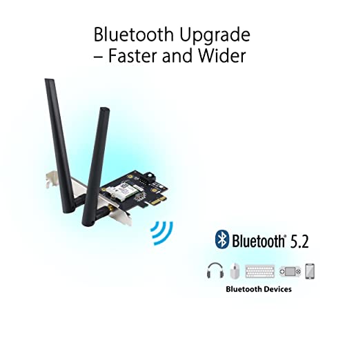 Adaptador Wi-Fi 6E Tri-Banda PCI Express ASUS PCE-AXE5400, Bluetooth 5.2, OFDMA y MU-MIMO miniatura 5