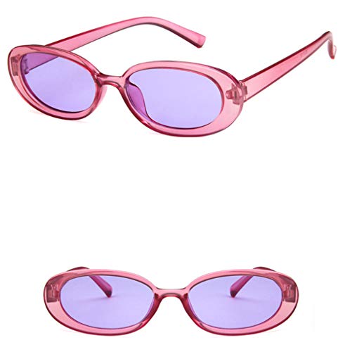 Image of Shiratori Women's Retro Oval Holiday Sunglasses Non-polarized UV400