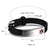 BAIYI HOPE Free Engraving - Rubber Medical Alert ID Bracelets Wristband Black