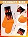 Fourluoo 6 Pairs Women Flame Socks Fashion Men Fire Print Crew Socks Breathable Cotton Casual for Spring Sports(Multicolor)