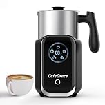 Milk Frother Electric, 5-in-1 Milk Steamer 600ML/20oz, 550W Split Stainless Steel Automatic Foamer, Smart Touch Control Milk Warmer, Hot & Cold for Coffee, Chocolate, Latte Cappuccino
