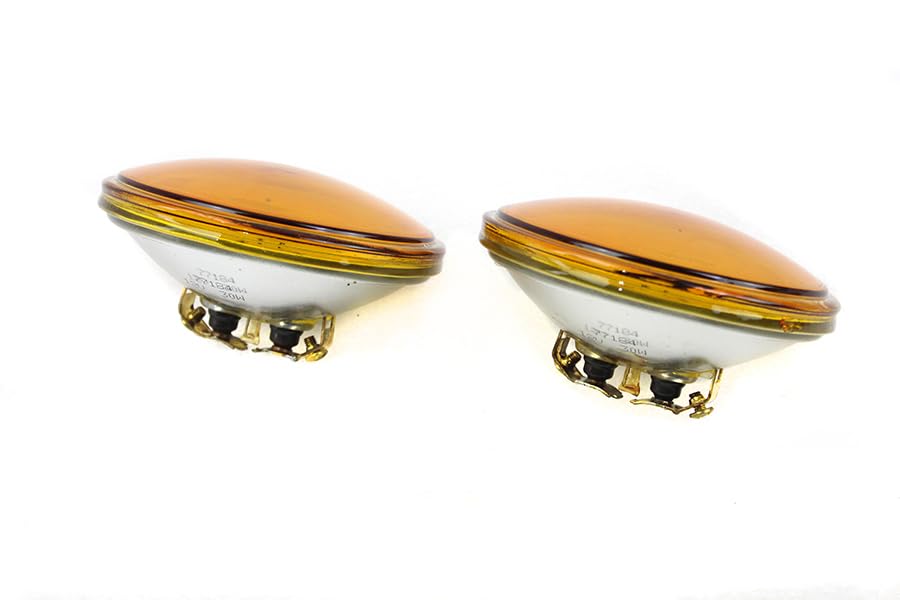 Generic V-TWIN 4-1/2 Inch Amber Sealed Beam 12V Spotlamp Set