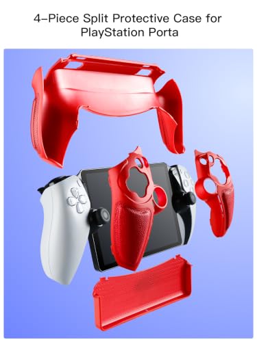 Image of UYIYE PlayStation Portal Case, Slim Shockproof Protective Cover,Retro Red