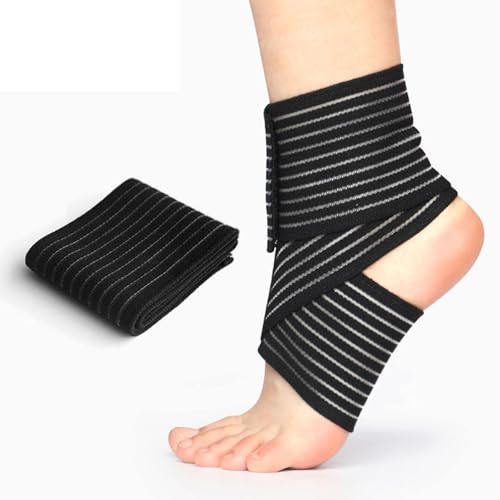 Set van 4 kniebraces 70 cm, gecomprimeerde kniesteun en sportbandage voor krachtsport, fitness en training, elastische bandage voor knieën, armen, ellebogen, kuiten, hand, enkels - Afbeelding 6