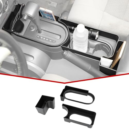 JeCar JK Gear Shift Storage Tray Center Console Storage Organizer Box Interior Accessories Compatible with Jeep Wrangler JK & Unlimited Sports Sahara Rubicon 2007-2010