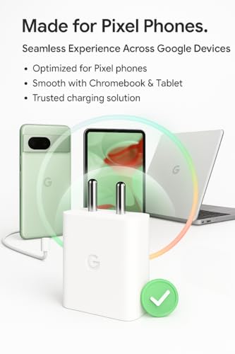 Image of 30W PD 3.0 Type C Fast Charger Adapter Compatible with Google Pixel 9a /9 /Pro /Xl /Fold, Pixel 8a /8 /7a,7 /6a /6 /5 /4 /Chromebook, Pad /Tablet, 30w USB C Quick Charging Support Rapidly for Pixel Phones, White