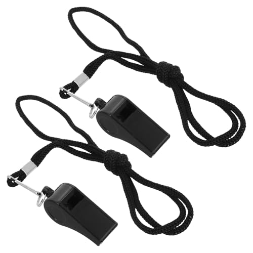 UPKOCH 2Pcs Loud Safety Whistle with Lanyard Durable Abs Whistle for Referees Emergency Response Outdoor Activities Sound for Immediate Attention