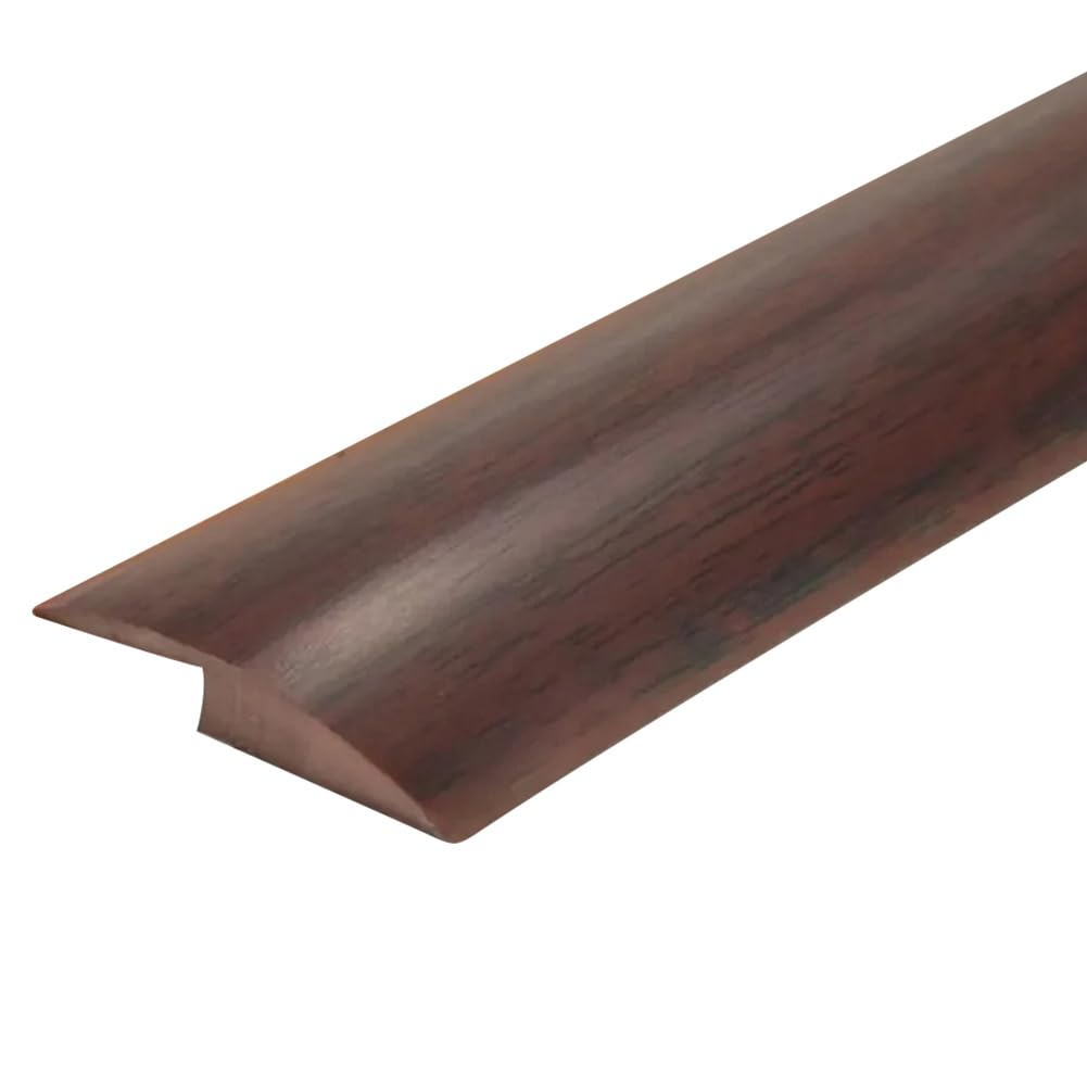 Profilé de transition moquette carrelage PVC autocollant 3cm | Barre de seuil imitation chêne rouge