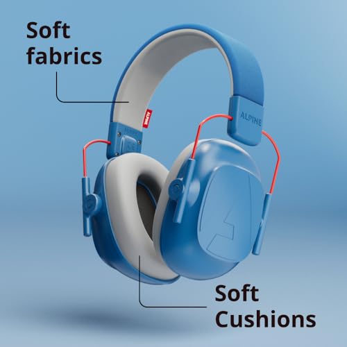 Alpine Muffy Kids - Hearing Protection - CE & ANSI Certified - Adjustable for Ages 3-16 years - Noise Cancelling Headphones - 22dB Sound Reduction Ideal for Protection and Concentration Aid - Blue - Image 7