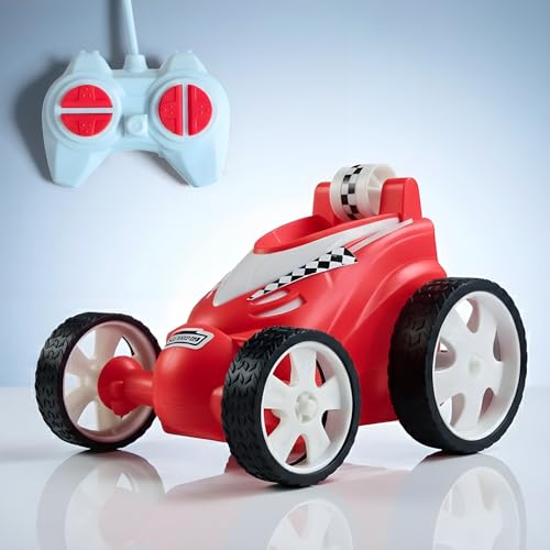 Image of SMART BOY 360 Degree Rechargeable Remote Control Small Stunt Car Toy for Kids, 4WD RC Off-Road Rock Crawler Vehicle for Boys & Girls, Anti-Skid Rubber Tires for Indoor Outdoor Play, Red 368