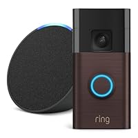 Ring Battery Video Doorbell (Venetian Bronze) and Echo Pop (Charcoal)