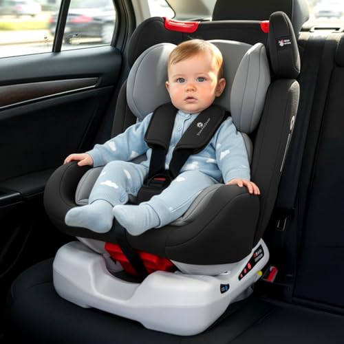 Image of StarAndDaisy Baby Car Seat 0 to 12 Years /Convertible Car Seat for Baby with 5 Points Safety Belt & 3 Lavel Adjustable Reclining /Baby Car seat with Forward & Rearward Facing Mode - Black