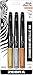 ZEBRA PEN Metallic Brush Pen, Medium Point, Pigment Ink, Assorted Colors, 3 Count Zebra Metal.Brush ST 3/PKG, 3-Pack