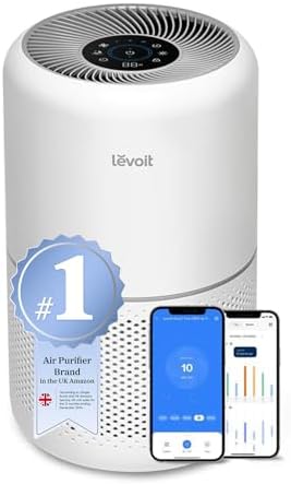 Levoit Smart HEPA Air Purifier for bedroom home 108 m², CADR 258 m³/h, Laser Air Quality Sensor with Auto Sleep Mode, Alexa & App Control, Remove 99.97% Pollen/Dust/Odour, Core 300S