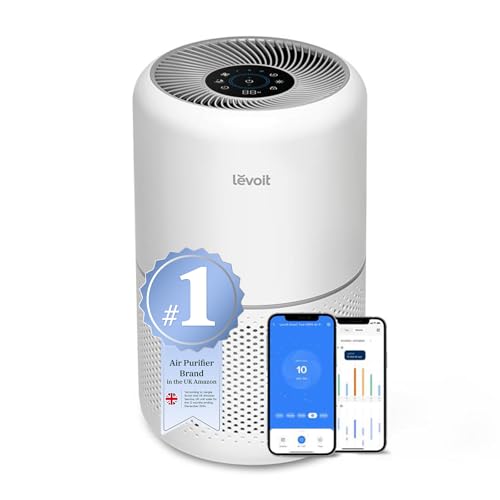 Levoit Smart HEPA Air Purifier for bedroom home 108 m², CADR 258 m³/h, Laser Air Quality Sensor with Auto Sleep Mode, Alexa & App Control, Remove 99