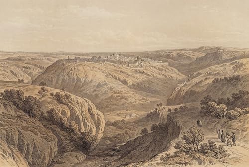 Impression toile Jérusalem vue du sud David Roberts affiche d'art aux finitions soignées