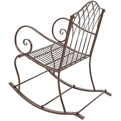 Cadeira de balanço simples de ferro para pátio, parque, jardim, banco de jardim, cadeira de balanço