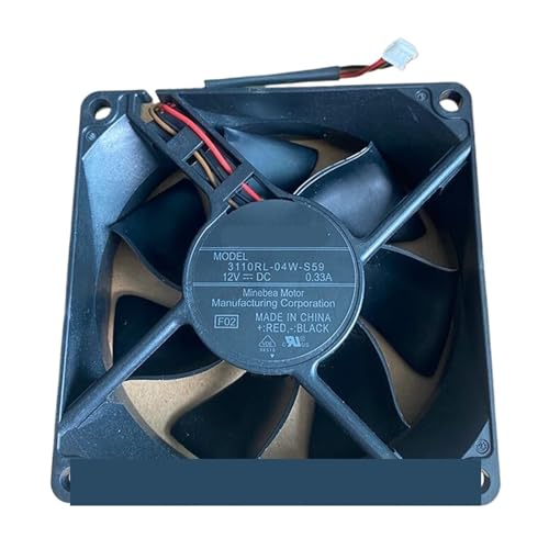 NCCNATMHP Ventilador 8025 de 8 cm, 3110RL-04W-S59, 12 V, 0,33 A, Tres líneas