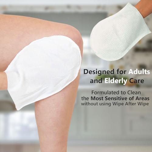 Disposable Body Wipes Glove-Shaped Bathing Wipes for Adults & Elderly, 25-Piece Pack, Large, Soft Gloves Ideal for Travel, Hospital, Camping, and Bedridden Care (Thumb Design) - Image 7