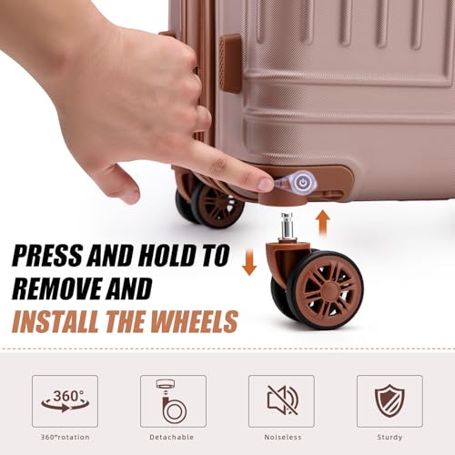 Image of KUNEL Luggage Sets 5 Piece, Hardshell Expandable Suitcase, 20 /24 /28inch