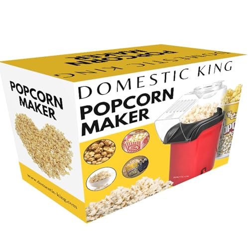 Popcorn Maker Home Made Popcorn Machine 1200W with Measuring Cup Healthy Snack No Oil Electric Popcorn Makers