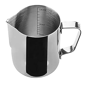 CLOUDFOUR Stainless Steel Milk Frothing Pitcher, Ideal for Coffee Latte Art. 10 oz/300 ml Espresso Milk Steaming Pitcher