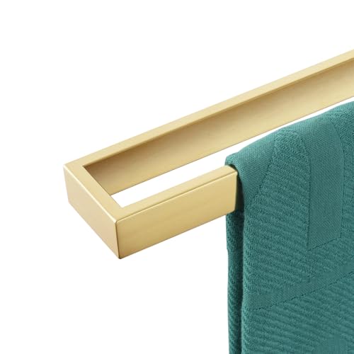 Image of KOKOSIRI Towel Bar Brushed Gold Bath Towel Holder 20 Inch Kitchen Towel Hanger Rack Stainless Steel Bathroom Hardware Wall Mounted, 1 Pack B4008BG-L20