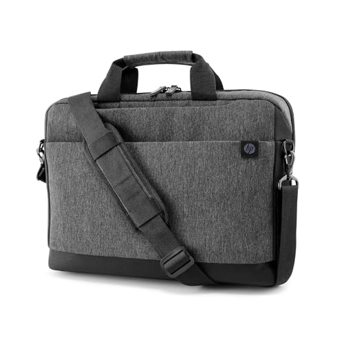 HP Renew Travel, Borsa per Notebook fino a 15.6, Creata con Materiale Riciclato, Tasche Interne e Esterne, Vani Imbottiti, Resistente all'Acqua, Tracolla Removibile, Grigia