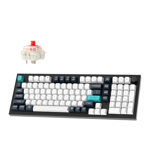 Image of Keychron Q5 Max Wireless Custom Mechanical Keyboard, 2.4 GHz Bluetooth QMK Full Aluminum 96% Layout RGB with Hot-swappable Gateron Red Switch Compatible with Mac Windows Linux
