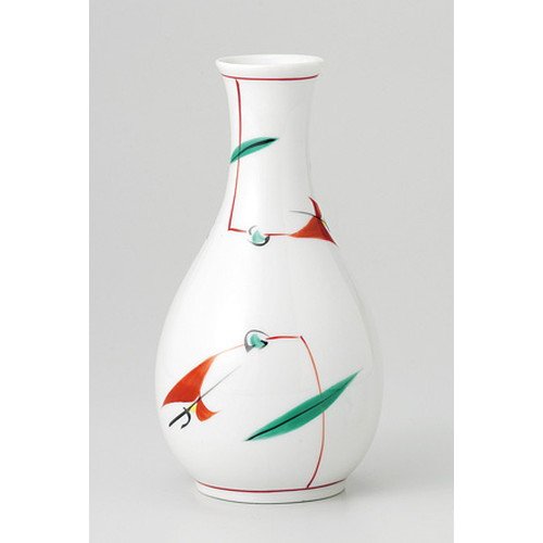 Amazon｜赤絵つゆ草 一合徳利 [ 6.7 x 12.8cm 140g ] 【 酒器 