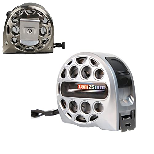 Stainless Steel Anti-Corrosion Retractable Metric Ruler-25Ft Tape Measure, Skeleton Waterproof Tape Retractable Metric Tape Measure (7.5M 25Mm) #TOP21