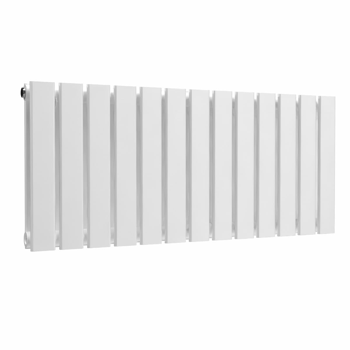 Lux Heat White Flat Horizontal Double Panel Designer Radiator 400Mm (H) X 910Mm (W)