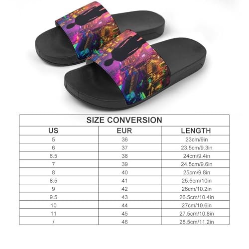 Cyberpunks World House Slippers for Women Men Personalized Shower Shoes Sandals Slides2