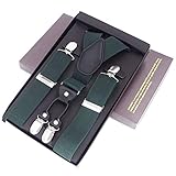 tirantes vintage para hombre 4 pinzas y llaves ideal para hombres y mujeres, pantalones vaqueros, pantalones cortos, traje.Es accesorio imprescindible para los hombres del vestuario.