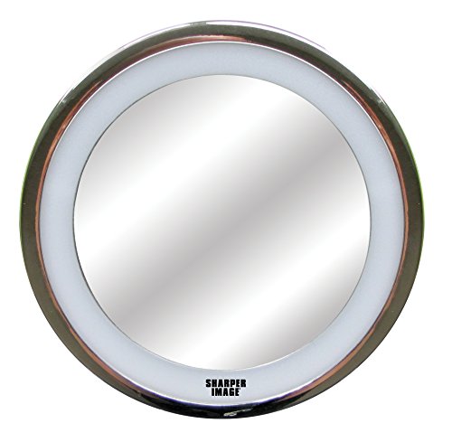 Sharper Image LED Anti-Fog Shower Mirror, Silver