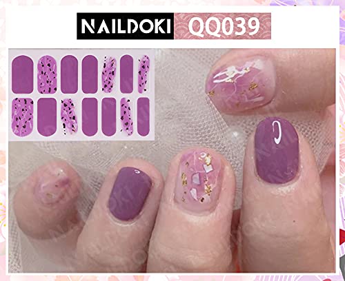 Naildoki Nail Stickers Full Wraps Nail Polish Strips, Self-Adhesive Gel Nail Art Decals For Women Girls #TOP6