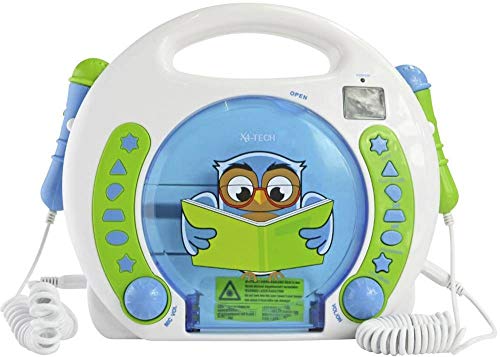 X4-TECH Niños Reproductor de CD Bobby Joey Lectura búho